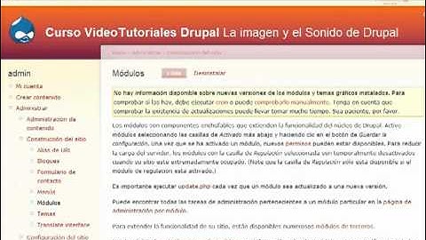 08.- Curso de Drupal. Crear Contenidos y Tipos de Contenidos