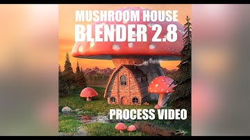 BLENDER 2.8 Mushroom House Illustration