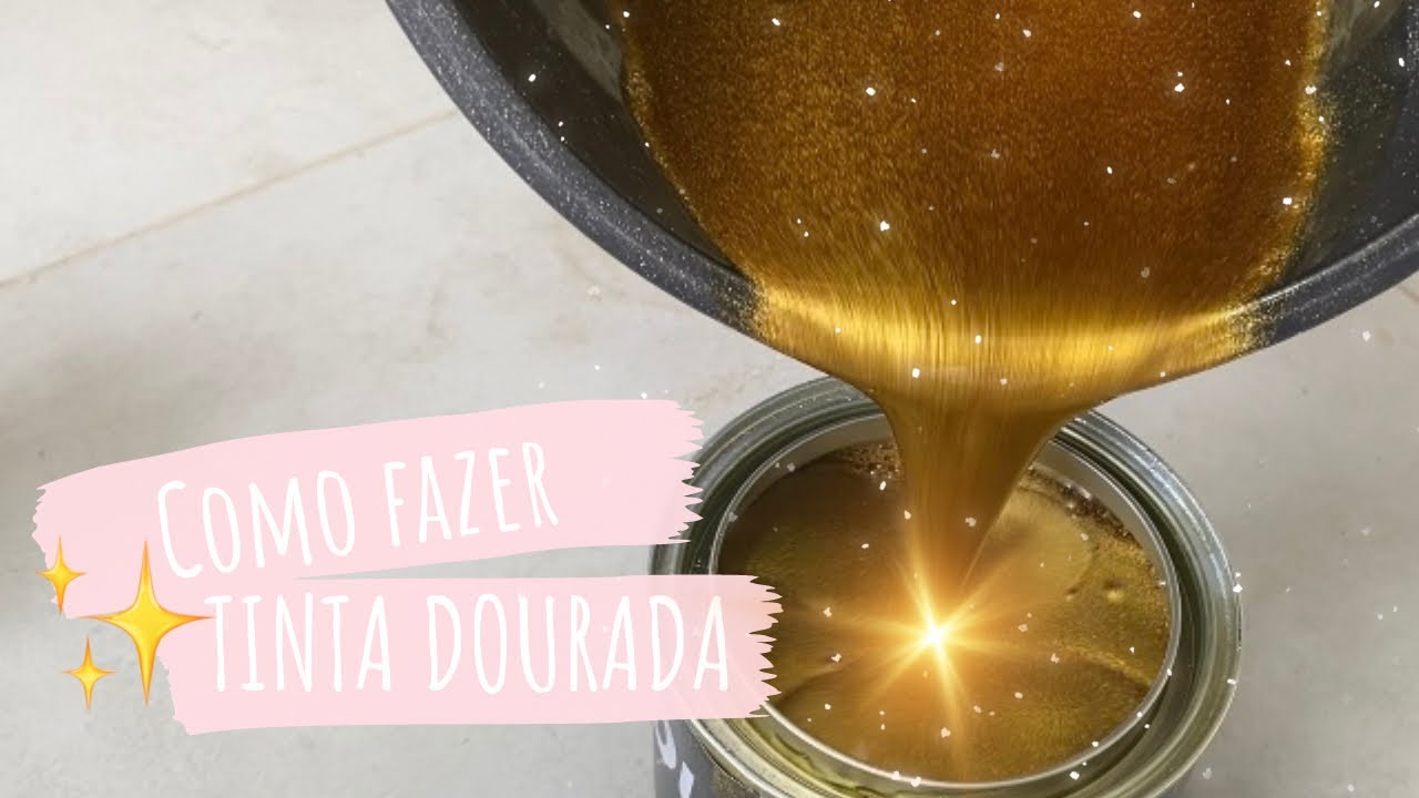 Como fazer tinta dourada ✨