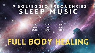 Gilded Stillness | 8 Hour Black Screen Sleep Music with All 9 Solfeggio Frequencies
