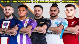 PES 2021 - NEW FACEPACK VOL 16 By: Jonathan Facemaker - SERGIO RAMOS/F VIEIRA/PAYET/A ROBERTSON - PC