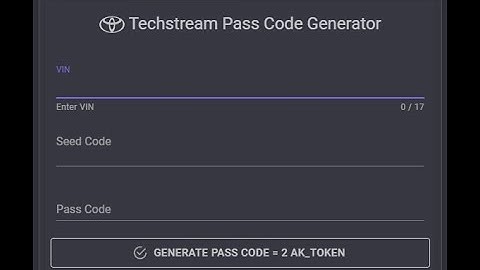 Autokent.Net - Techstream Pass Code Generator (Immo Reset)