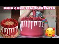 Como fazer Drip Cake ❤️ Drip Cake marsala - Bruna Santoski 😍