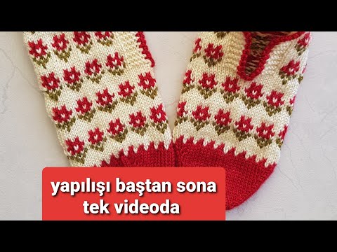 KIRMIZI ÇİÇEKLİ BEŞŞİŞ PATİK YAPILIŞI