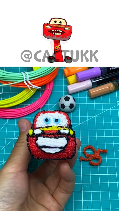 I made a Incredibox Sprunki OC: Lightning McQueen @cactukk with 3D PEN #incredibox #sprunki #pyramix