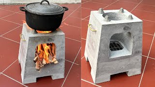 DIY Beautiful Firewood Stove From 4 Hard Plastic Sheets