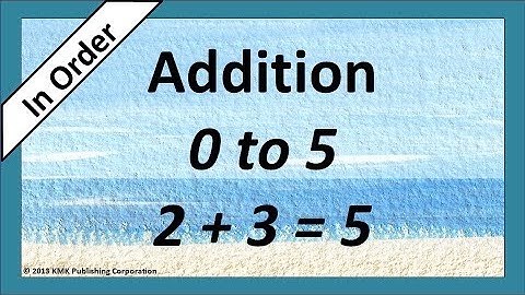 Addition Flash Cards 0-5 Numbers Only In Order No Audio