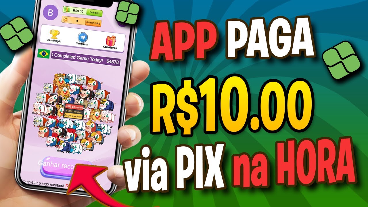 GANHEI +R$ 100 em menos de 10 MINUTOS jogando Paga na HORA via PIX! Ganhar  dinheiro na internet