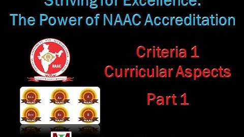 NAAC Criteria 1 Part 1