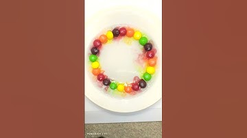How To Make Skittles Water Rainbow #science #oddlysatisfying