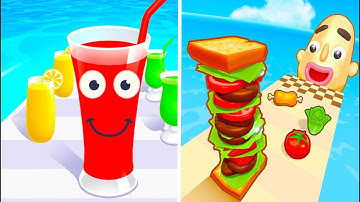Juice Run Vs Sandwich Runner 😈🍆👾🍇 Walkthrough All New Max Update Mobile Tiktok Gameplay GH2357