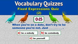 Vq8 Vocabulary Quizzes - Fixed Expressions Quiz (2) | Test your knowledge of word confusing