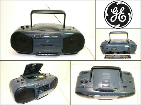 General Electric EA3-7021 Portable CD AM FM Radio Cassette Recorder Boombox