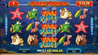 Fish Party slots Free Spins feature wins screenshot 1