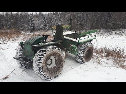 КАРАКАТ БОЛОТОХОД ЗИС-5. СЪЕЗД И ПОДЪЕМ  НА РЕКУ ЗИМОЙ.