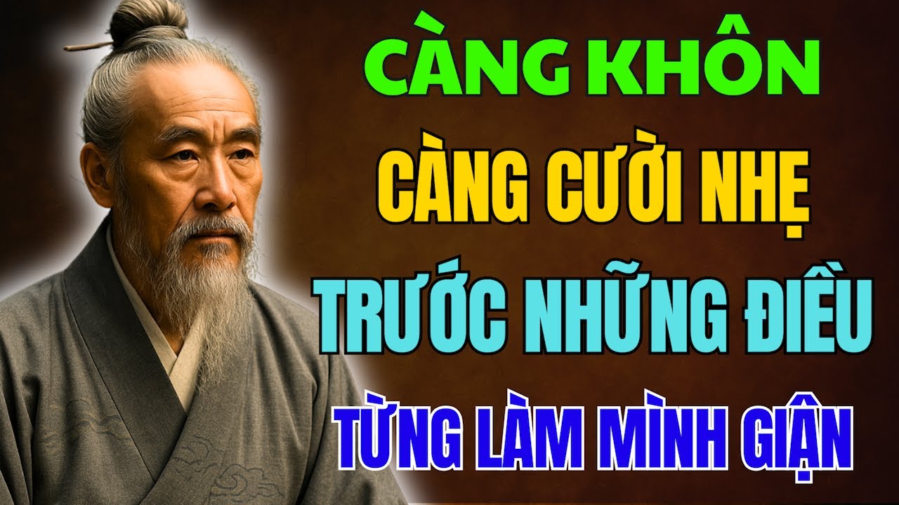 TRÍ TUỆ CỔ NHÂN: CÀNG KHÔN NGOAN, CÀNG ÍT GIẬN, Và sau cùng chỉ CƯỜI NHẸ | Triết Lý Sống