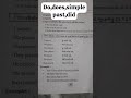 DO DOES SIMPLE PAST DID #grammarbook