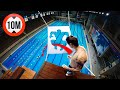 Bellyflop through IMPOSSIBLE SHAPES from 10 METERS | Diving challenge from huge platform