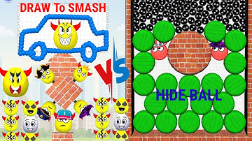 HIDE BALL brain teaser games vs DRAW TO SMASH login puzzle Gameplay 99 #hideball #androidgames #game