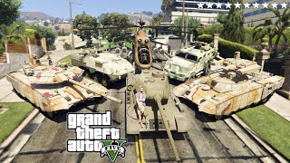 GTA5 Stealing Military Vehicle from Military Base with Michael![RUSSIA &USA] Real Life Vehicles#24