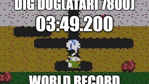Dig Dug (Atari 7800) 1 Loop Speedrun Former World Record Pineapple in 03:49.200 by andresfgp13