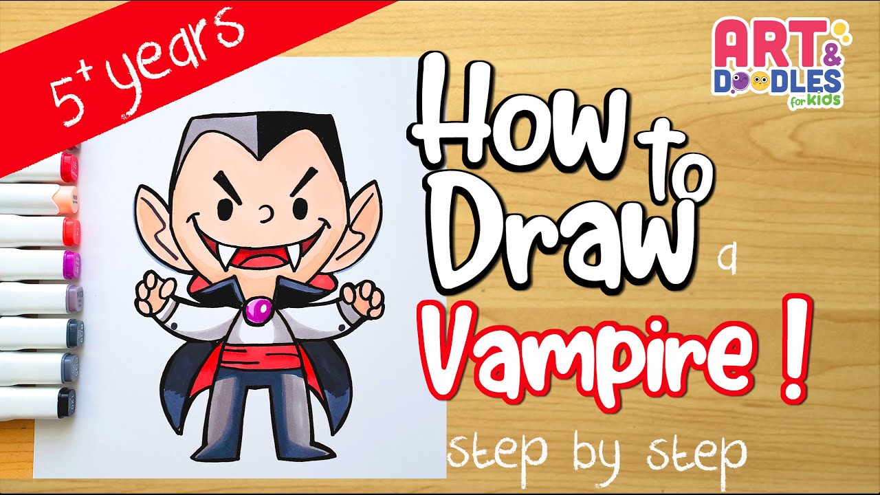 Cartoon Vampire Drawing - How To Draw A Cartoon Vampire Step By Step