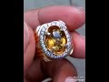 Natural Yellow Zircon with Silver Ring