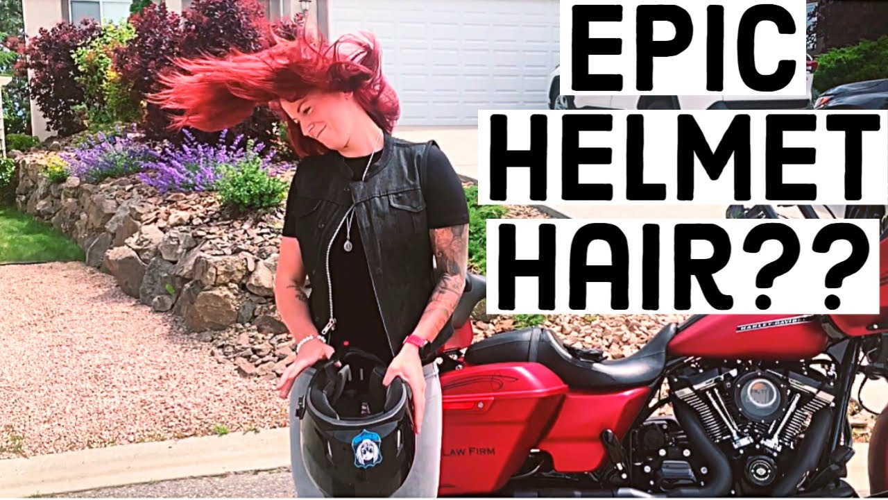 Motorcycle Helmet Hair Hack- Hair whip! - YouTube