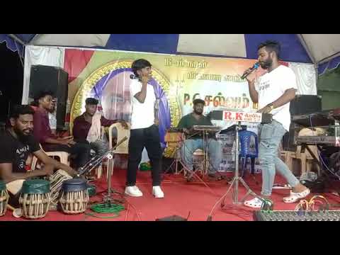 Super singer poovaiyar and maima Sudhakar combo gana song manja selaiyela mayakuradi