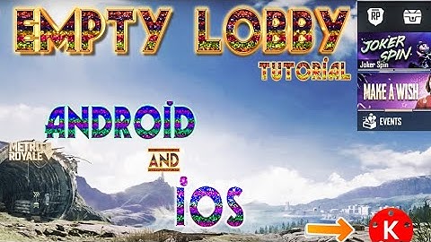 PUBG EMPTY LOBBY VIDEO TUTORIAL | ANDROID & IOS | EDIT LIKE 4LIE ON ANDROID,IOS