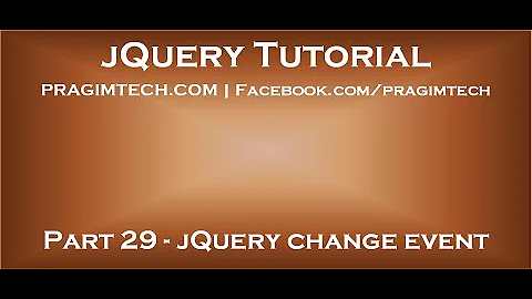 jQuery change event