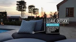 Maze Rattan Lounge 100% Outdoor Fabric Furniture Maze Rattan Lounge 100% Outdoor Fabric Furniture