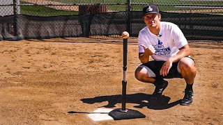 Baseball Batting Tee Übungsstange Für Das Schlagtraining Mit Zwei kugelhaltern 