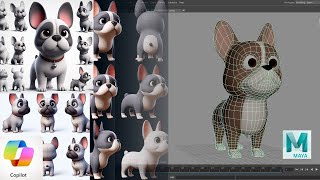 Letting AI help me design a 3D Character and Modeling, Rigging, and Animating it in Autodesk Maya