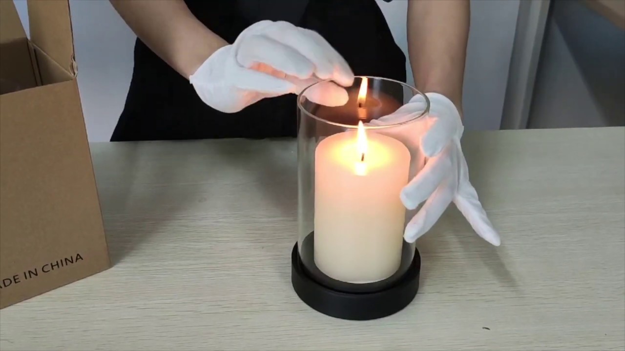 Borosilicate Glass, Clear Candle Holder, Glass Chimney for Candle Open