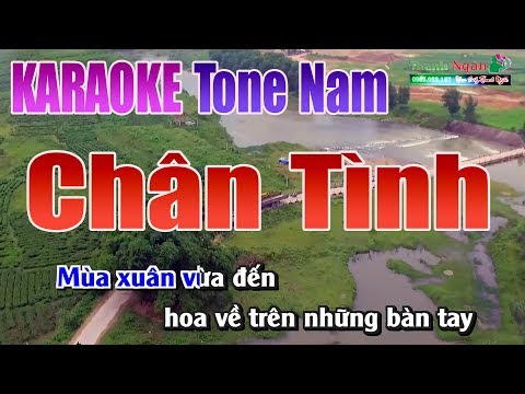 Chân Tình Karaoke | Tone Nam - Nhạc Sống Thanh Ngân