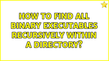 Unix & Linux: How to find all binary executables recursively within a directory? (3 Solutions!!)