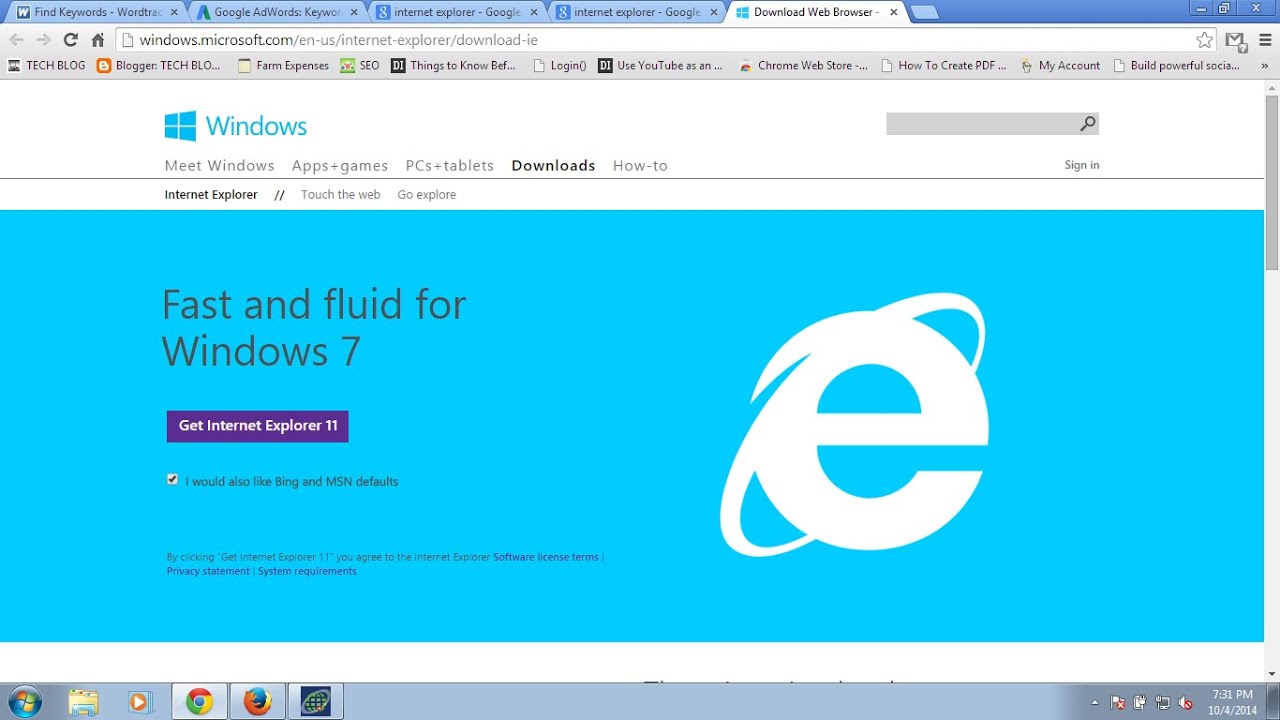 microsoft internet explorer 11 free download for vista