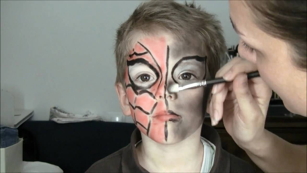 Maquillaje infantil de Spiderman con Fernandito - YouTube