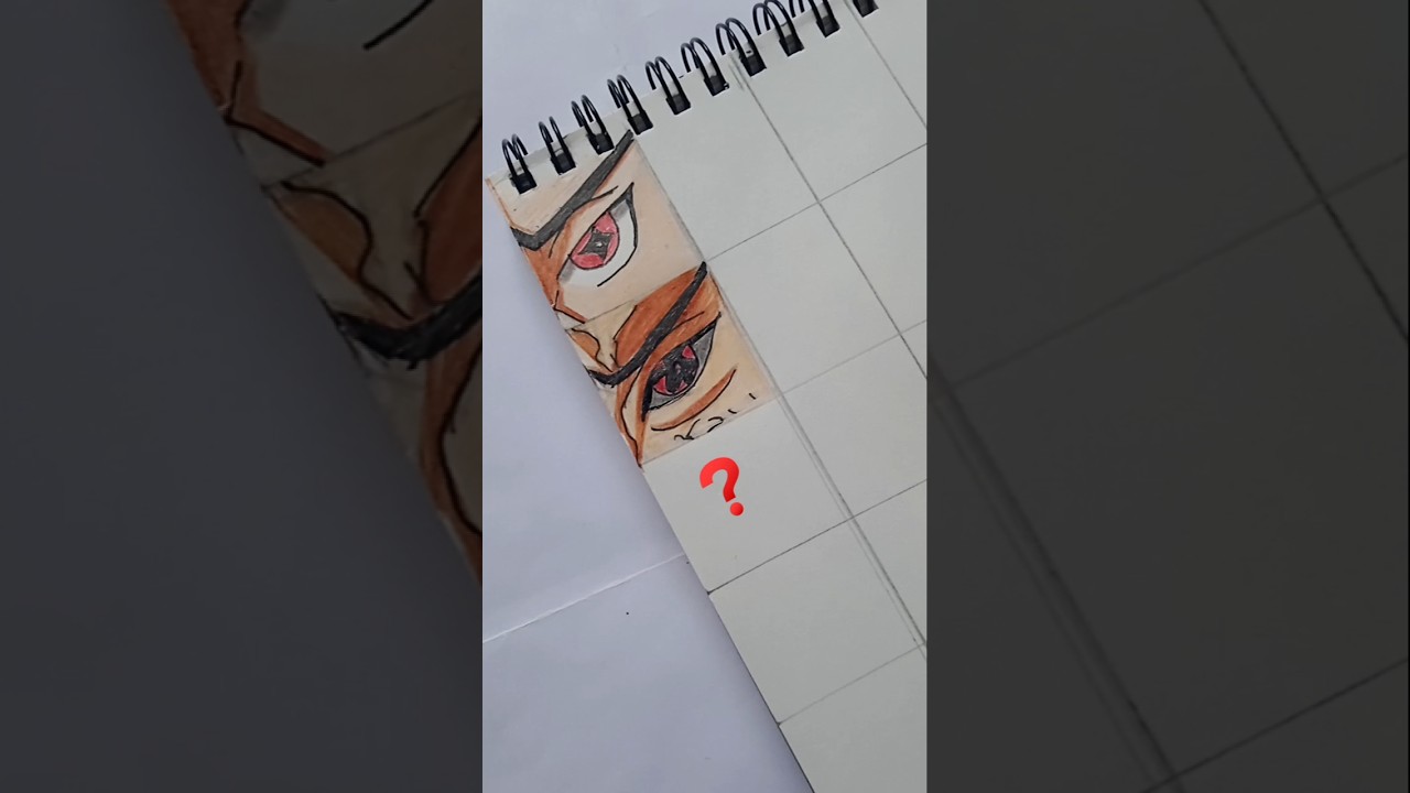 Madara Uchiha eye drawing with pencil colour|| day-2 of draw anime eyes character.