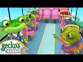 Gecko and grandma drive bobby bus  geckos garage  trucks for children  cartoons for kids