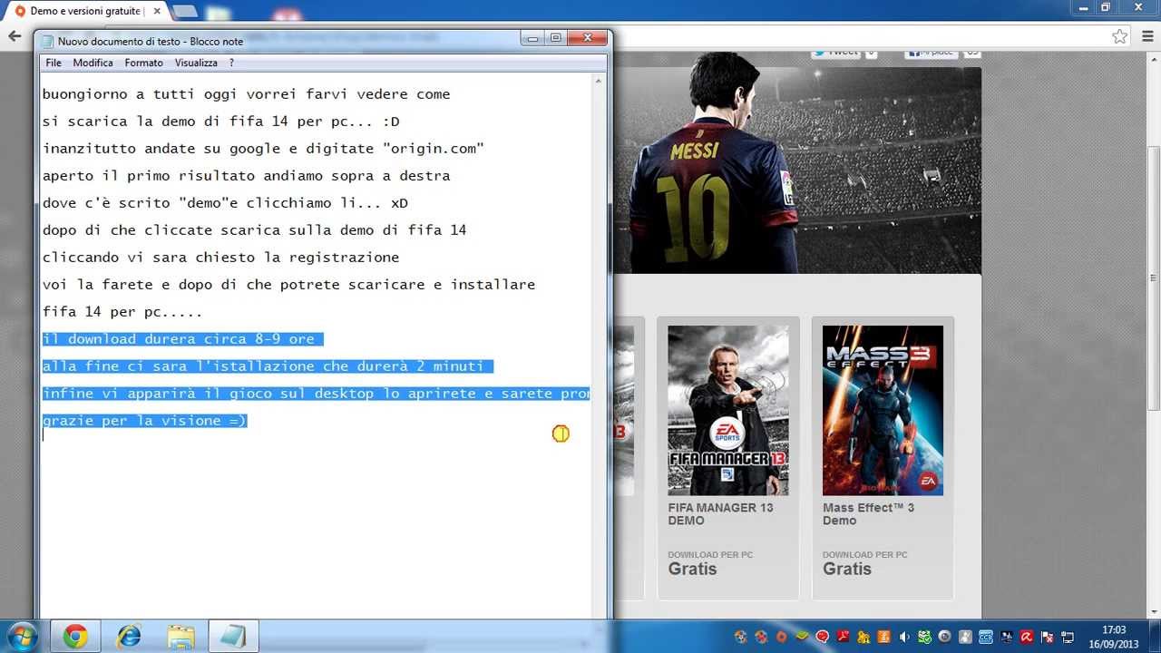 come scaricare fifa 09 per pc