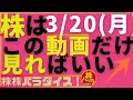 株株パラダイス！2023/3/20(月) の注目株を分析！以前、世界的 外資系 金融機関４社に勤務し、統括部長を経験した 株パラ がお送りします！個人投資家の個人投資家による個人投資家のための番組！