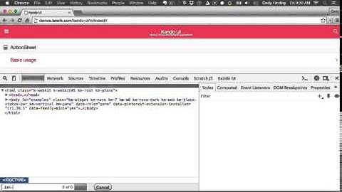Finding a DOM node via a selector using Chrome DevTools