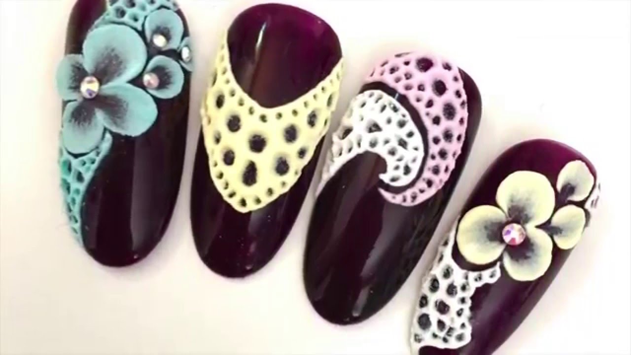 3D Lace Nail Art