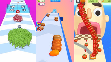 Food Run vs Potato Rush vs Sandwich Runner - All Levels GamePlay Walkthrough iOS,Android
