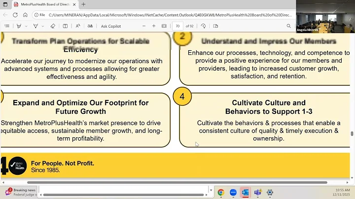 Board of Directors Meeting - Thursday, December 11th.