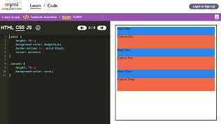 ABSOLUTE BEGINNER accordion with HTML CSS and JAVASCRIPT.
