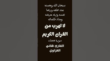 القران الكريم بصوت القارء هاني الغزاوي سورة فصلت