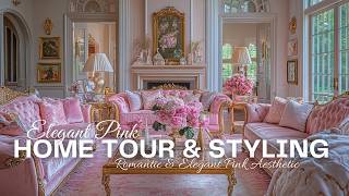 Elegant Pink \& Gold Valentine’s Day Decor | Luxurious Home Tour \& Styling Ideas 2025